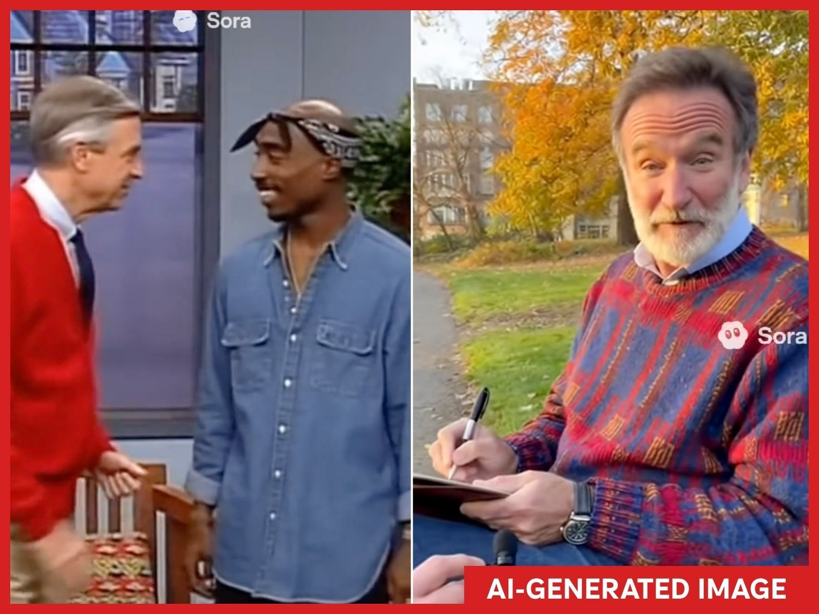 Figures from the entertainment industry — including the late Fred Rogers, Tupac Shakur, and Robin Williams — have been digitally recreated using OpenAI
